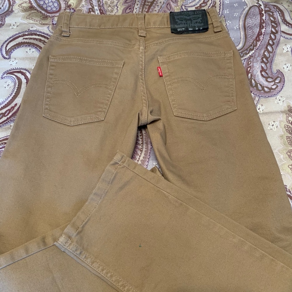 Tan denim jeans-boys